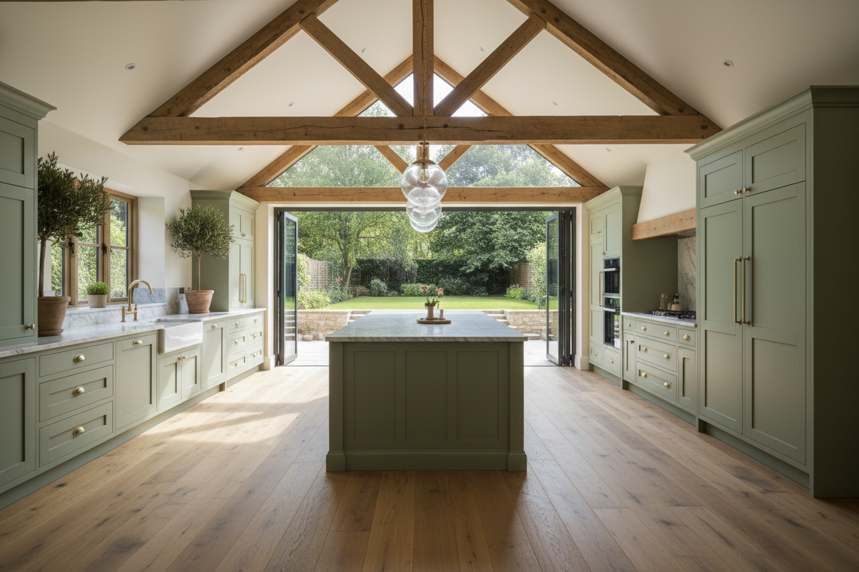 Luxury Oak Floor Kitchen Extension
